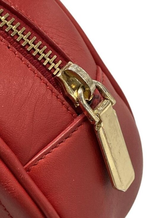 Saint Laurent Paris Shoulder Bag Red Chain Leather - Picture 11 of 15